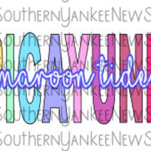 Picayune, Roll Tide, School Shirt; PNG File for Sublimation or print