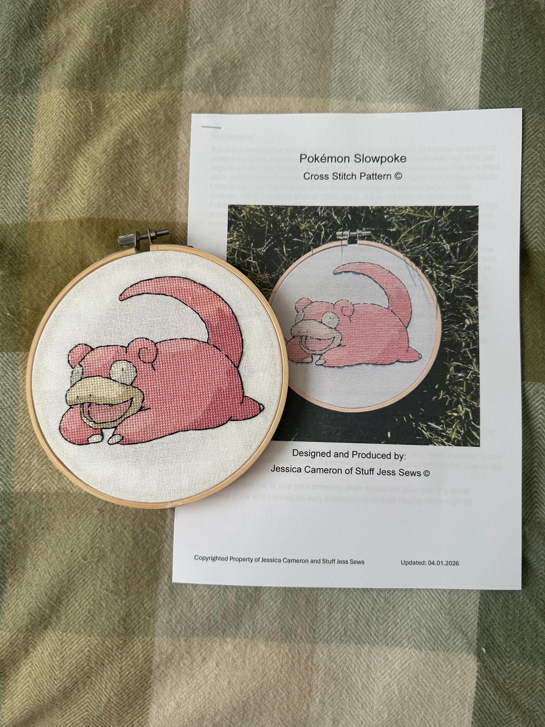 PATTERN// Slowpoke Pokemon Cross Stitch Pattern - Etsy