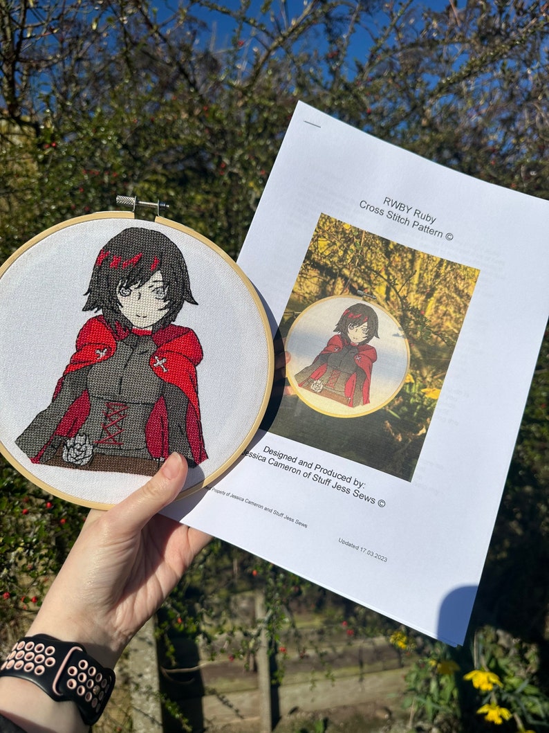PATTERN // RWBY Ruby Cross Stitch Pattern - Etsy