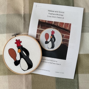 PATTERN// Feathers McGraw Wallace and Gromit Cross Stitch