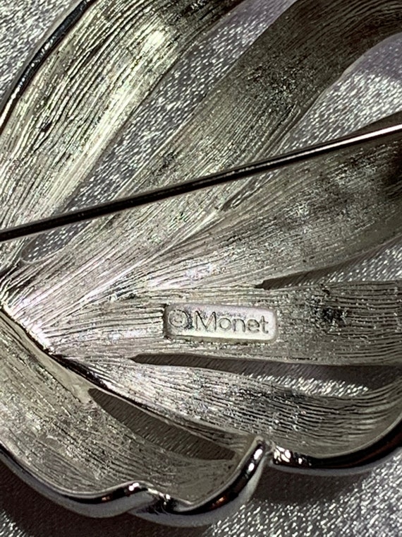 2 Beautiful MONET Silver Pins! - image 8