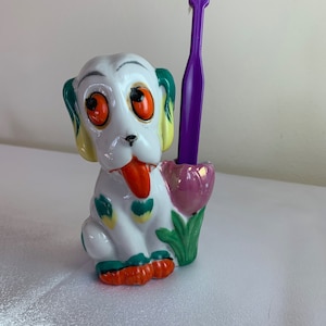 Vintage Dog Toothbrush Holder!