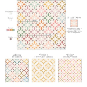 Eyelet Lace Quilt PATTERN ONLY PDF Quilt Pattern Download Pattern Baby Throw Queen Blanket Flower Quilt Girl Quilt Intermediate image 4