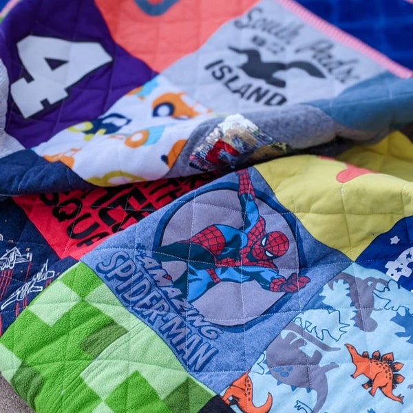 Adult Clothes Patchwork Memory Blanket Etsy