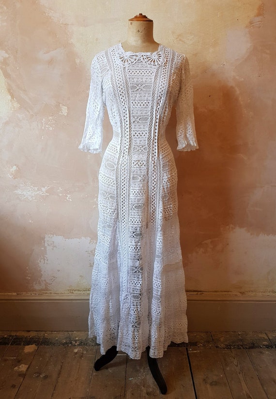 Edwardian Lace Dress Small UK Size 8