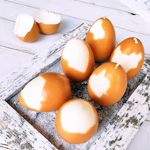 Easter peeled egg candle, 100% natural soy wax,handmade scented candle,home decoration, easter candle,gift candle,fun gift,unique gift