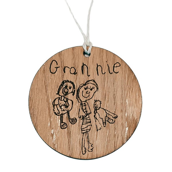 Personalised Christmas Decoration/Bauble with your child's drawing 2023