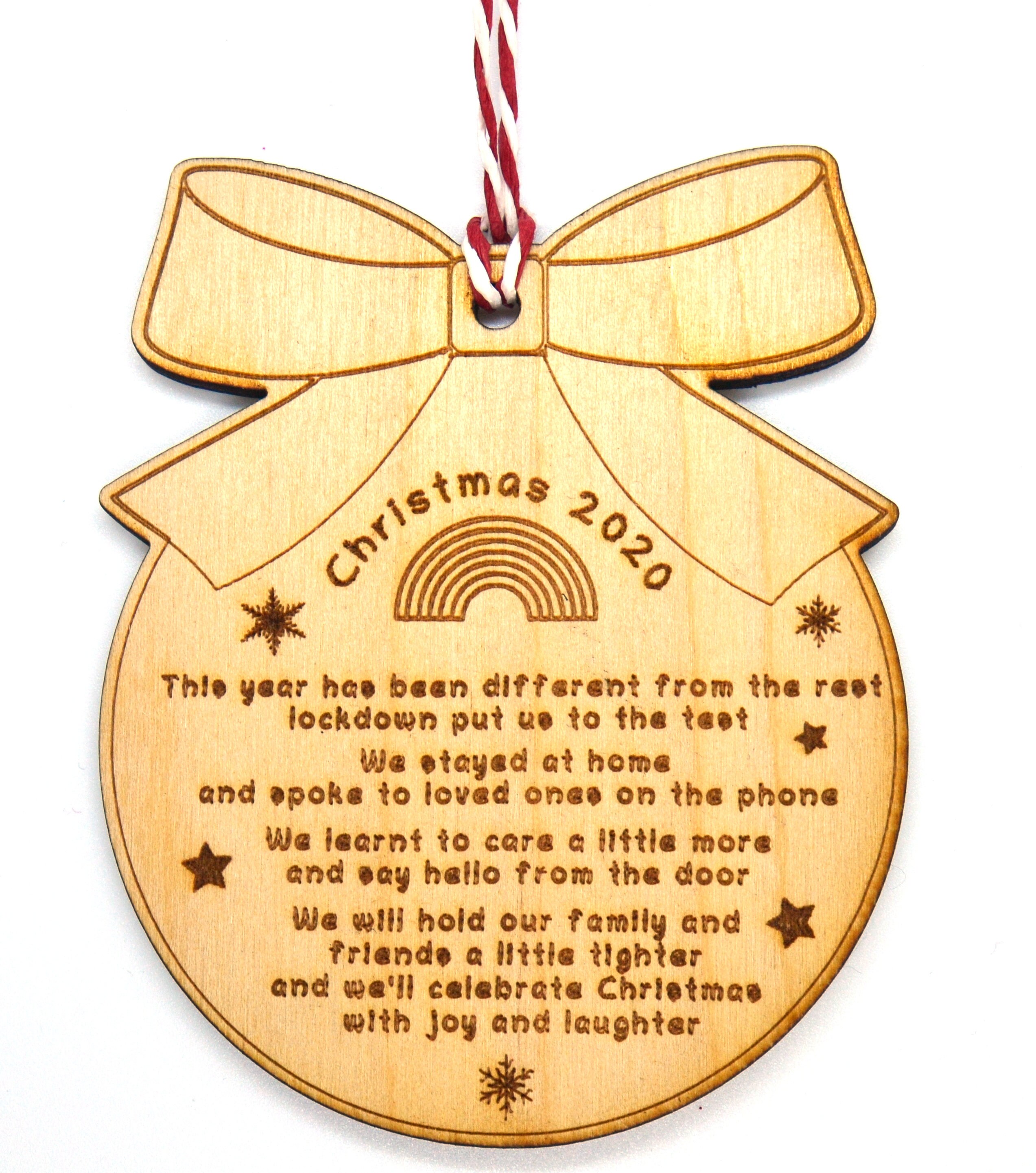 Christmas 2020 Bauble with Memorable Lockdown Poem Etsy