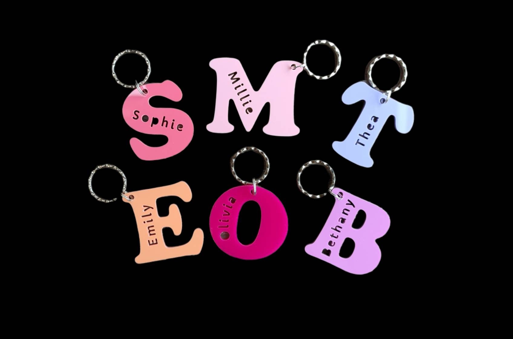 Personalised Individual Letter Keyrings - Etsy