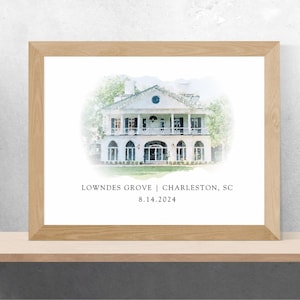 Custom Watercolor Venue Sketch | Wedding Venue Portrait | Event Venue Drawing | Wedding Venue Illustration | Watercolor Wedding Gift