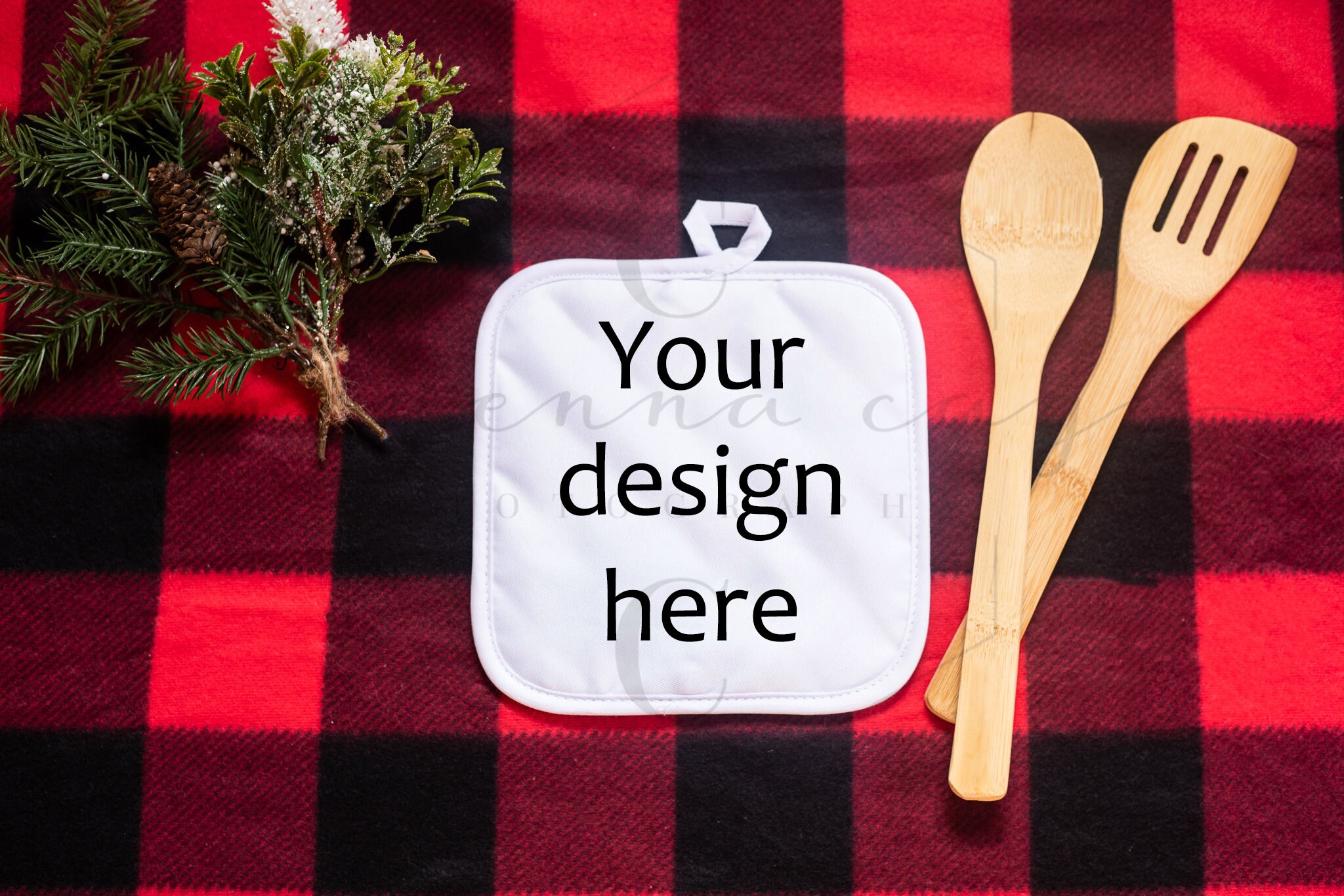 Download Pot Holder Mockup Christmas Farmhouse Theme Mockup ...