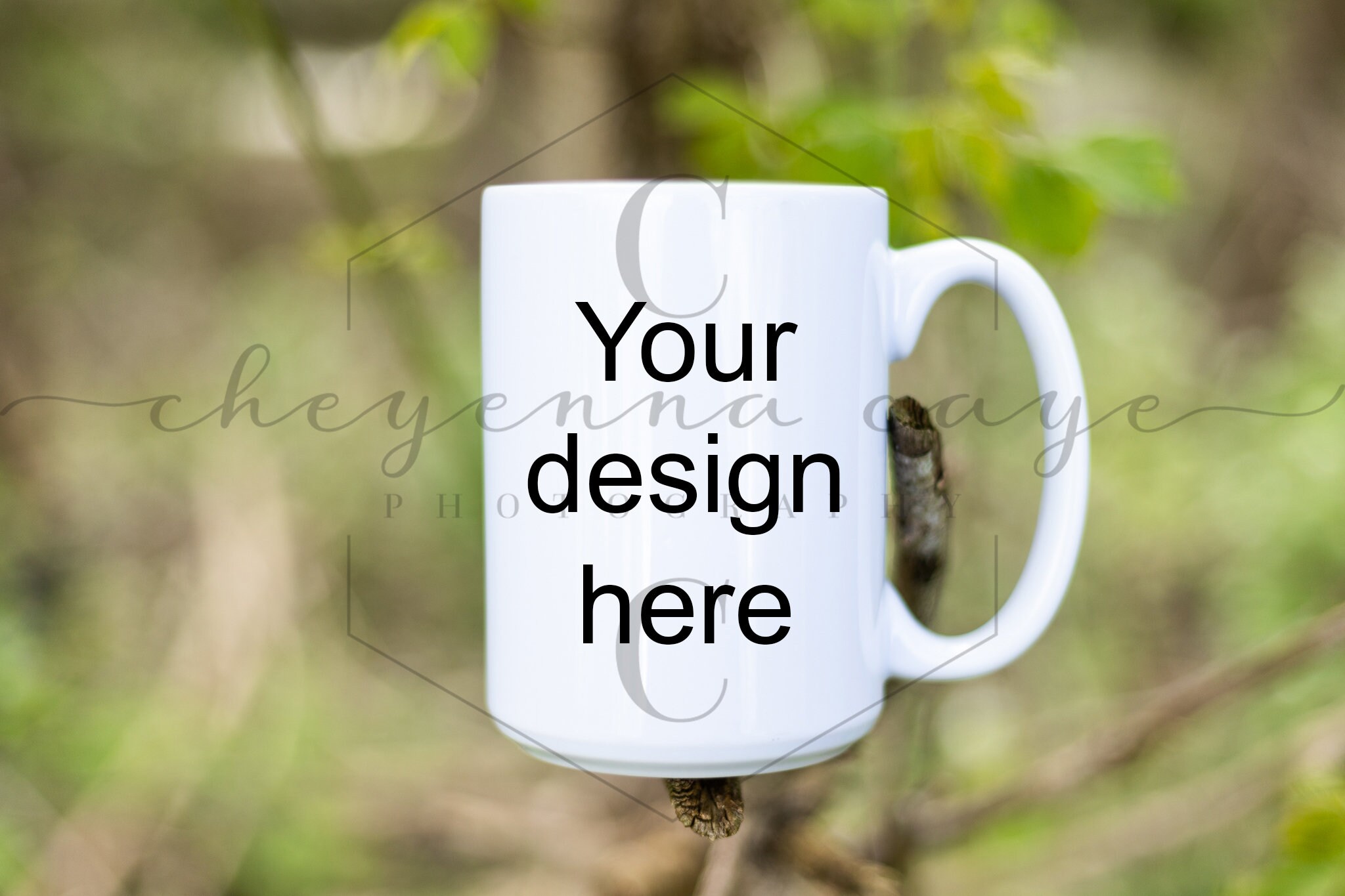 Outdoor Mug Mockup White Coffee Mug Tree Outdoor Farmhouse Etsy