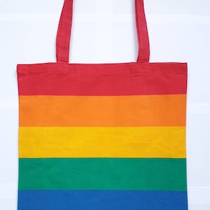 Rainbow Pride Tote Bag LGBTQ Gay Flag 100% Cotton Shopping Bag image 3
