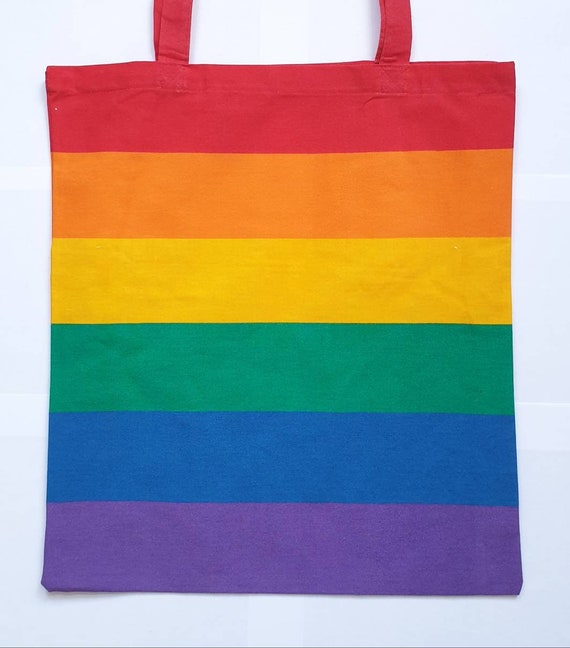 Rainbow Tote Bag/ Fully Lined/ Pride Colours/ With Internal 