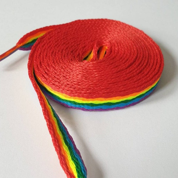 Rainbow Shoelaces Boot Laces LGBTQ+ Gay Pride Flag Stripe