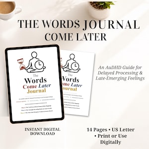 A printable workbook for late-emerging feelings, delayed responses, and emotional clarity.
