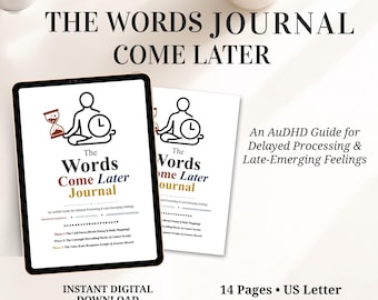 Delayed Response Journal, ADHD Autism Workbook, Emotional Regulation PDF