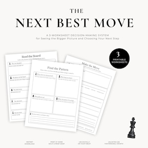 Decision Making Worksheets | ADHD Overthinking Help | Printable PDF