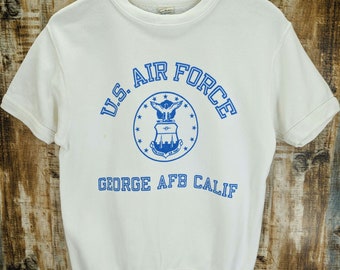 90s Sweatshirts Cropped Toyo Enterprise Buzz Rickson's sportswear US Air Force George AFB Cali Air Base Toyo Japan Small Size