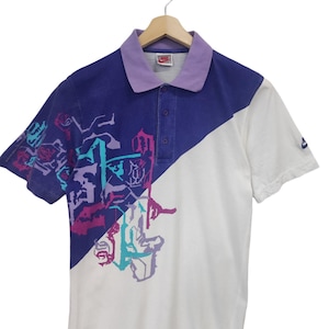 Camisetas polo vintage Nike Challenge Court Tennis Andre Agassi de los años 90, ropa retro de tenis de los años 90, historia del tenis, Old Skool