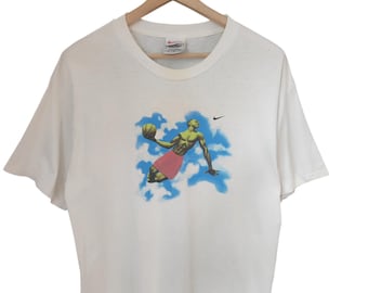 Vintage 1990 Jordan Nike Air Jordan tee 90s Graphics Air Jordan Slam dunk  fly in the air Sportswear Michael Jordan size Large Jordan Dunk