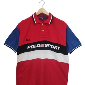 Vintage 90s Polo Ralph Lauren Shirt Polo Sport Polo Spell Out Logo