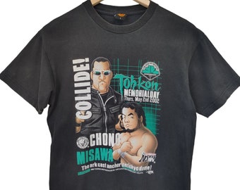 Vintage All Japan Pro Wrestling JPW Tohkon Memorial day  chono misawa Tokyo dome /Keiji Mutoh// The Great Muta // japan 90s wrestling Tee L