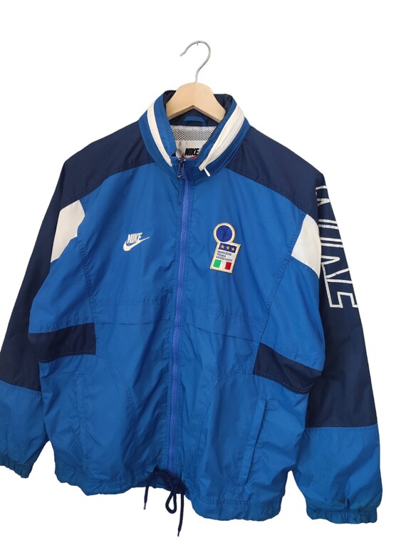 Vintage 1996 Nike Italy Nike Warm Up jacket Azzurri windbraker Jacket Nike Light jacket Nike sportswear Nike street wear jacket size Medium