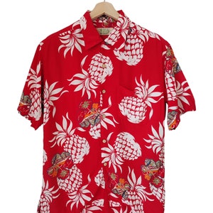 Vintage 100% Rayon Style by cana Japanese Hawaiian Shirt Alpha beach pineapple collection aloha Hawaiian summer shirt vintage 90s size M