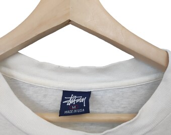 90s OG Stüssy T-shirt Vintage Rasta Jazz Saxophon Logo Casual