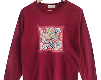 Keith Haring Pop Shop Thor Thunder Keith Haring vintage haring pop art scene graphic red LS size Medium Keith Haring art work