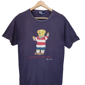 Vintage Polo Bear Polo Ralph Lauren Wearing Polo Rugby Polo Cute Sportswear Outdoor polo bear USA sz Medium
