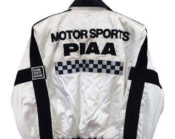 Vintage PIAA Racing Motorsports Zipper Jacket Large Motor Sports