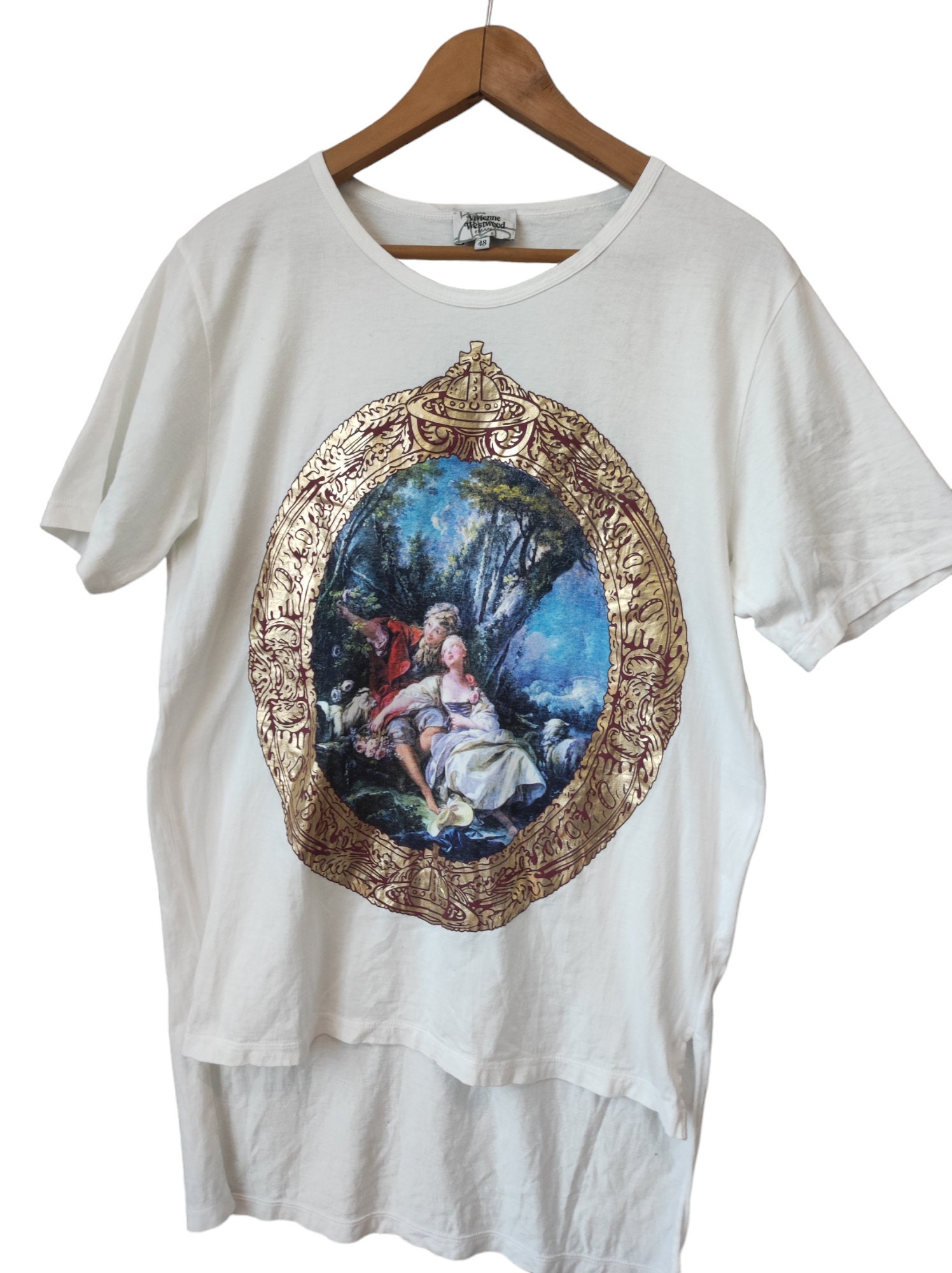 Vivienne Westwood 1991 Salon shirts 額縁 T-shirt Vivienne Westwood White size S International in
