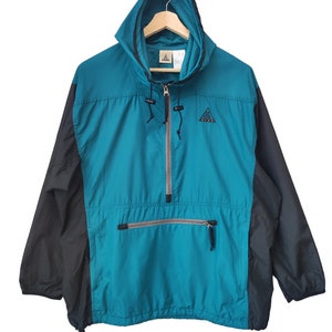 Vintage Nike All Condition Gear Nike ACG Anorak Hoodie Jacket Nike Light jacket Nike sportswear half zipper front pocket jacket size XL