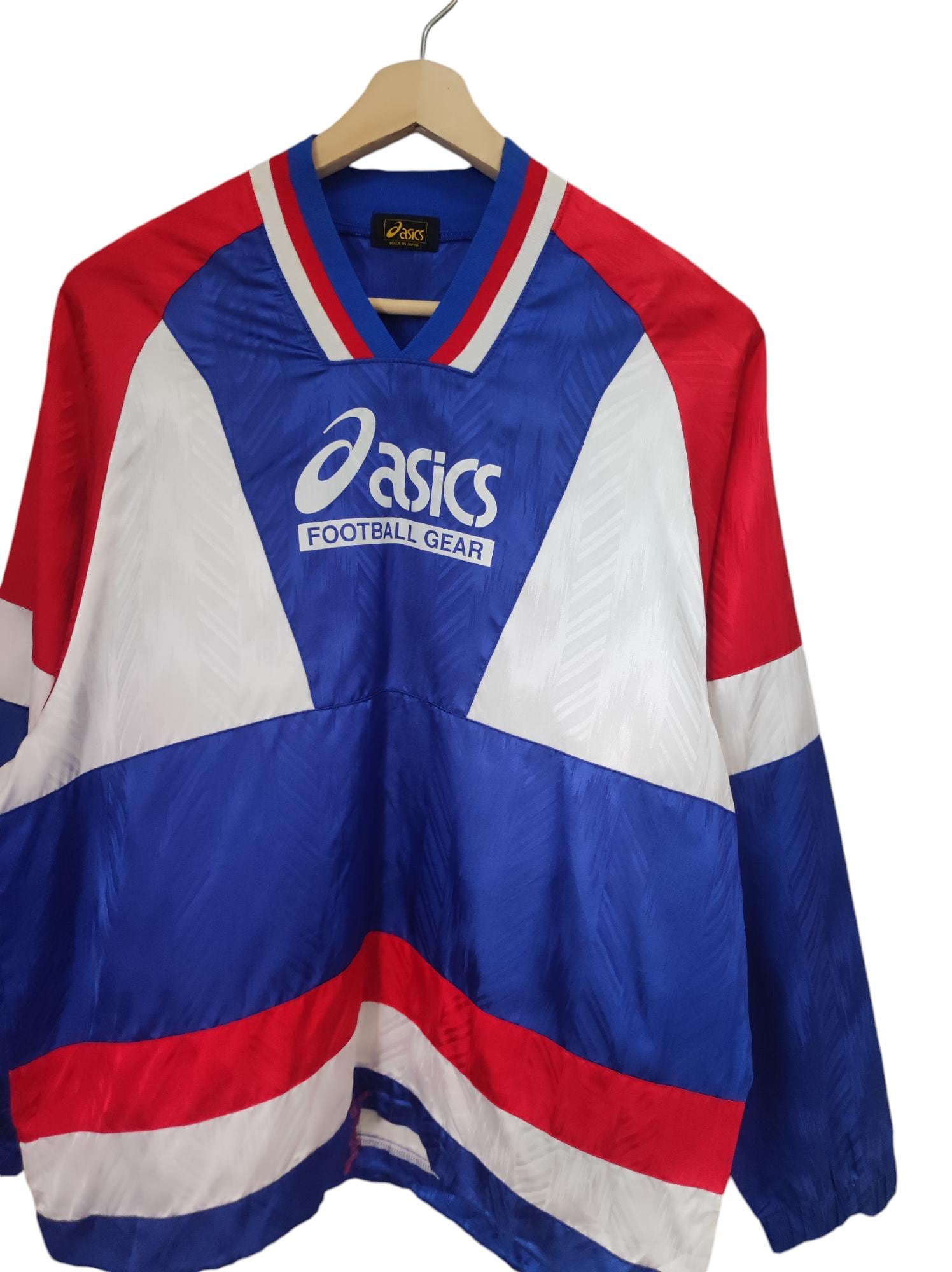 ウェア 90s Asics japan soccer sweat shirt vtg Rare!!! Vintage 90s Asics Japan Football Association JFA Big