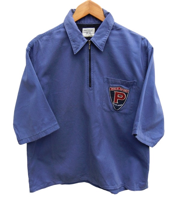 90's 初期 POLO SPORT ラガーシャツ ラルフローレンブルー 90's 初期 POLO SPORT ラガーシャツ ラルフローレンブルー 90s POLO