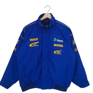 Vintage 90s SUBARU World Rally Team Subaru motor sports Specialties Racing Subaru bomberJacket Subaru rally embroidery logo size Large