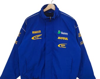 Vintage 90s SUBARU World Rally Team Subaru motor sports Specialties Racing Subaru bomberJacket Subaru rally embroidery logo size Large