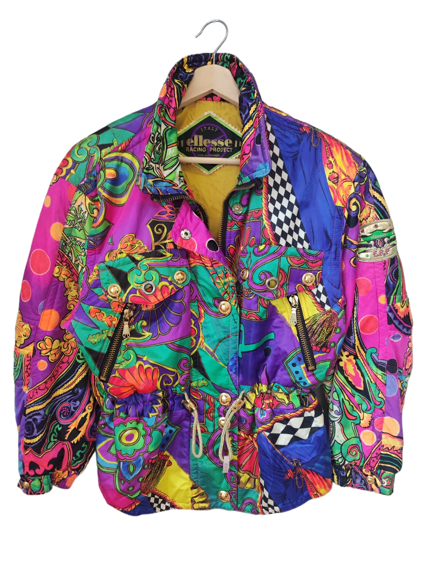 ellesse カラフルスキーウェア　レア商品 ELLESSEエレッセ ブルドック スキーウェア セットアップ - メルカリ