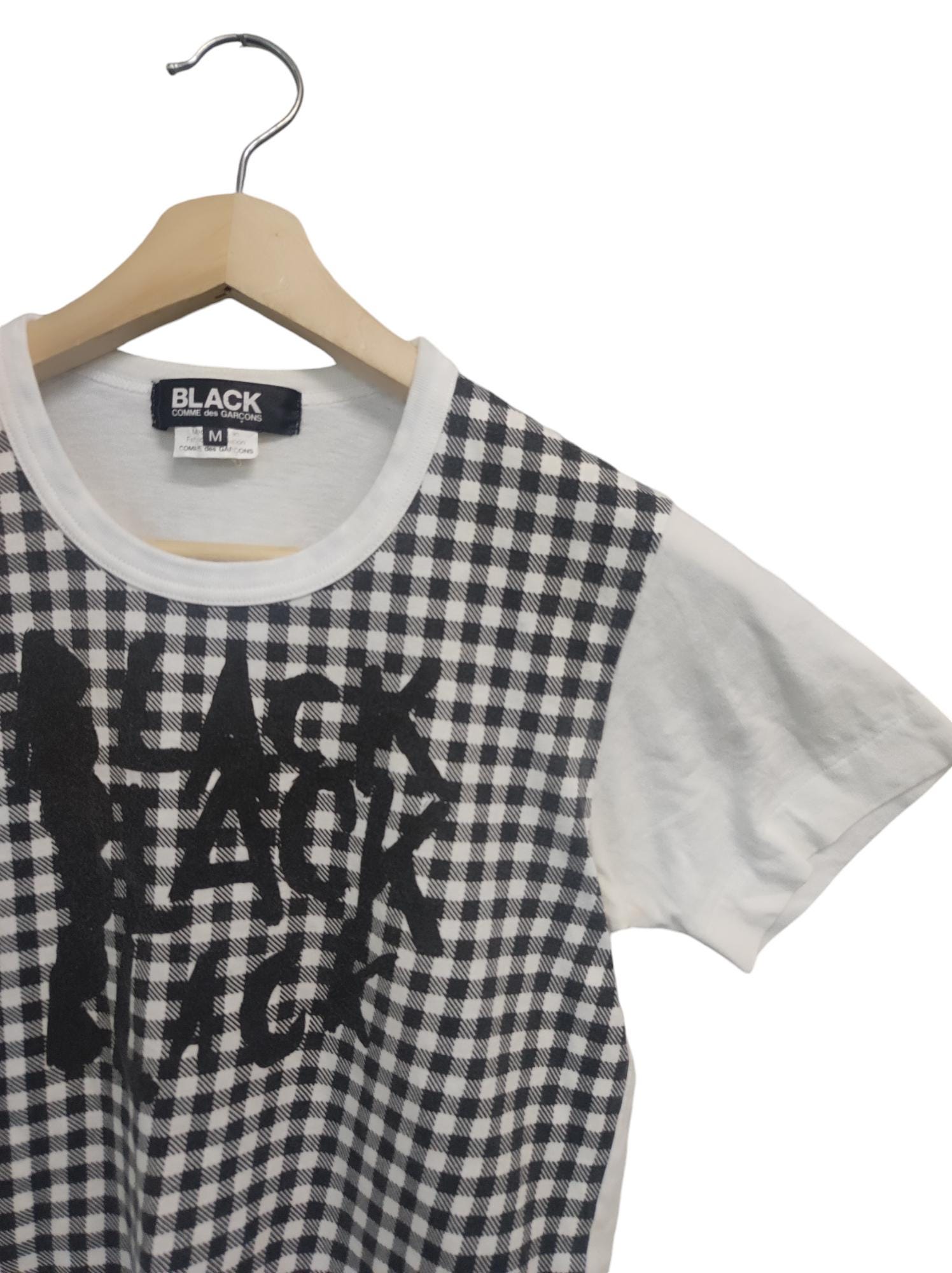 COMME des GARÇONS Tシャツ カットソー ad2008 チェック Vintage Comme Des Garcons AD 2008 Comme Des Garçons Black Black