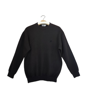 90s Issey Miyake Crewneck Sweatshirts Jumper Plain Black Issey Miyake Japan Issey Miyake Design Studio Made in Japan size Medium