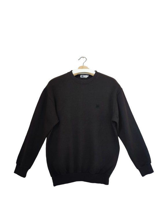 Issey Miyake, 90s Issey Miyake Crewneck Sweatshirts Jumper Plain Black Issey Miyake Japan Issey Miyake Design Studio Made in Japan size Medium