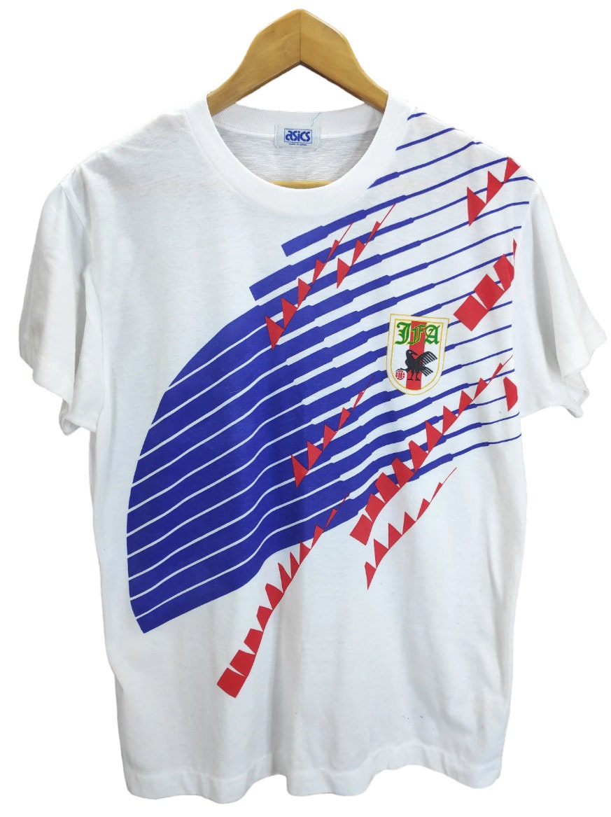 ウェア 90s Asics japan soccer sweat shirt vtg Rare!!! Vintage 90s Asics Japan Football Association JFA Big Logo