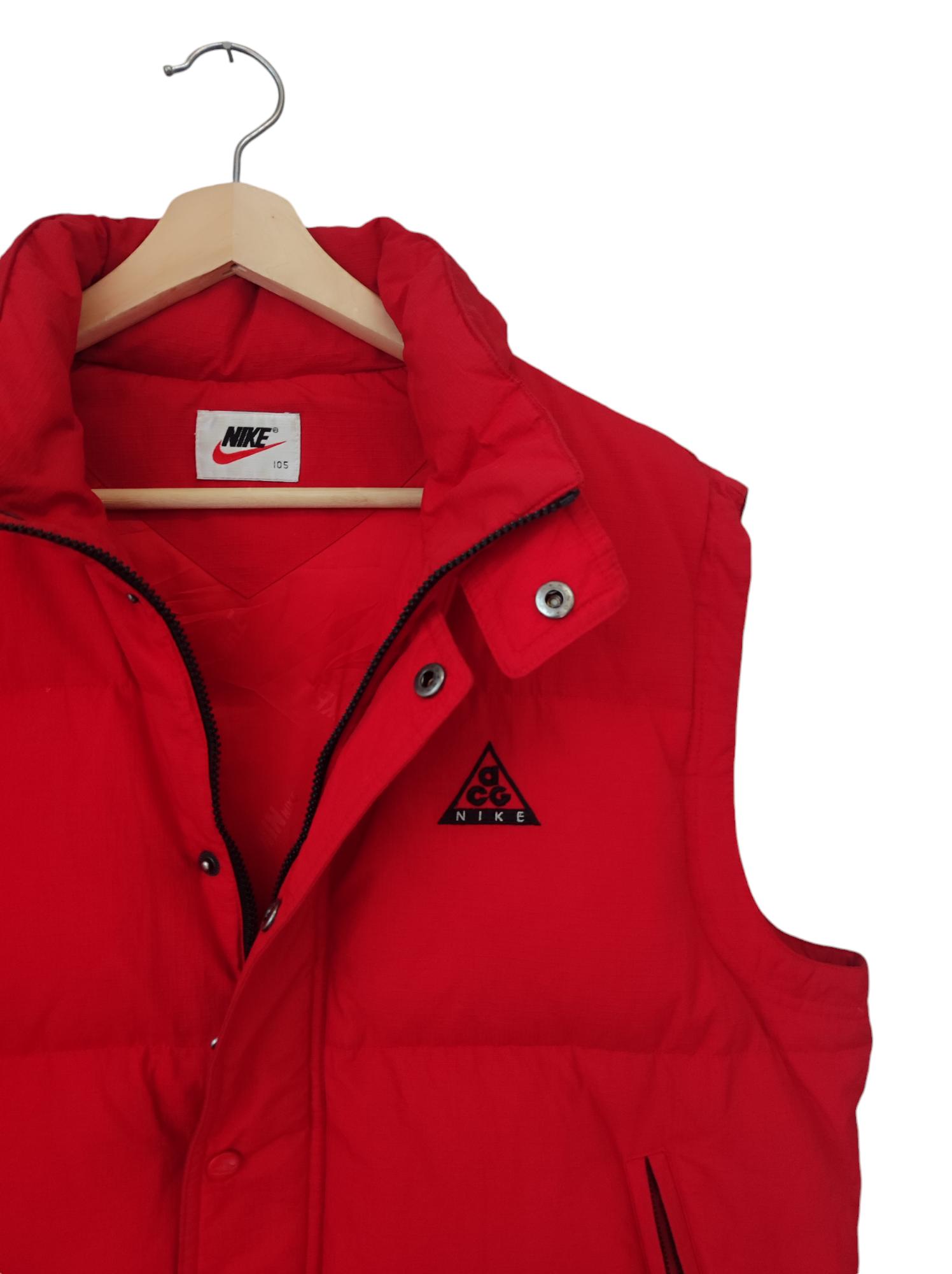 Vintage Nike ACG Red Gillet Down Jacket ACG Puffer Puffer
