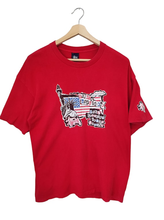 トップス 90s Stussy Photo T Shirt 90s OG Stussy Retro Stussy Live in NYC Photo Tee Stussy