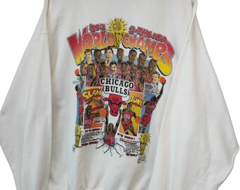 Vintage Chicago Bulls Salem Sportswear 1993 3 Times NBA