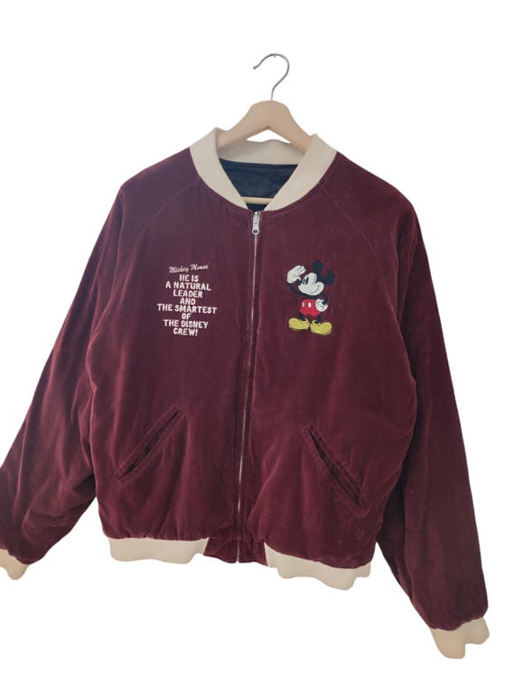 Disney Mickey Reversible ヴィンテージ　スカジャン Vintage Souvenir Jacket Sukajan Disney Mickey Mouse Traffic
