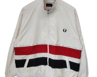 ジャケット・アウター 80s fredperry wooltailoredjacket archive Vintage Fred Perry Jaspo Fred Perry Light Jacket Full Zipper