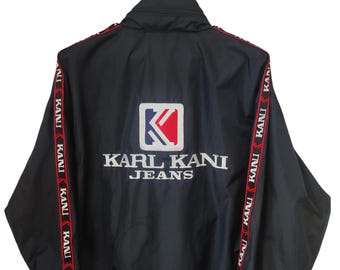 90s Vintage Karl Kan Jeans Kanii Sports Side Taped Jacket